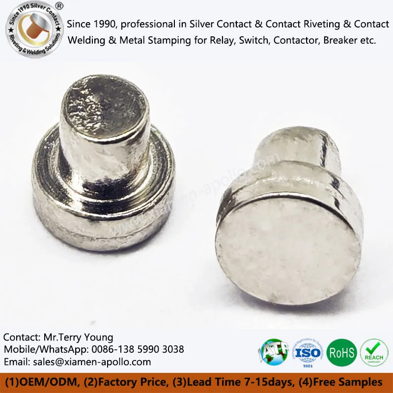 Rebites de contato de tungstênio para buzina de carro