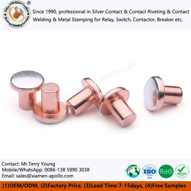 Bimetal Silver Contact for Selector Switches