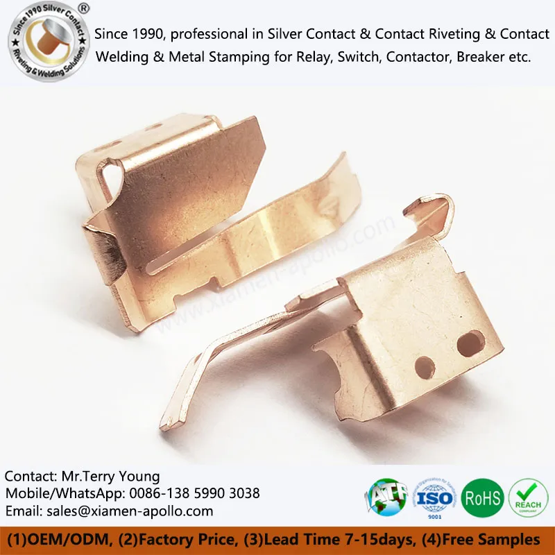 Contatos de mola de estampagem de cobre para interruptor elétrico