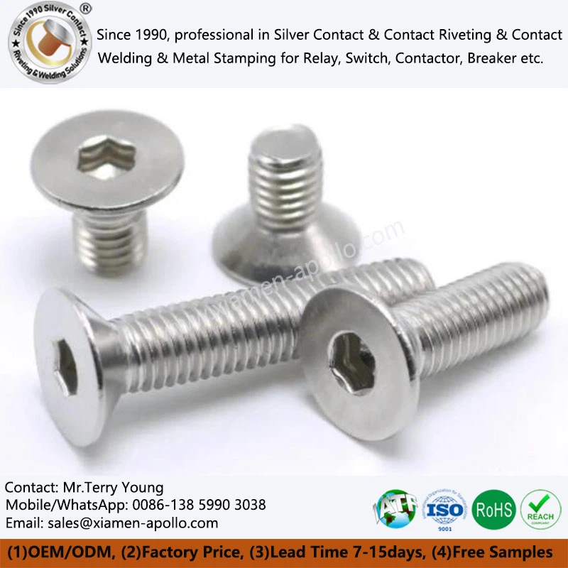 Polícia de soquete hexagon de cabeça plana