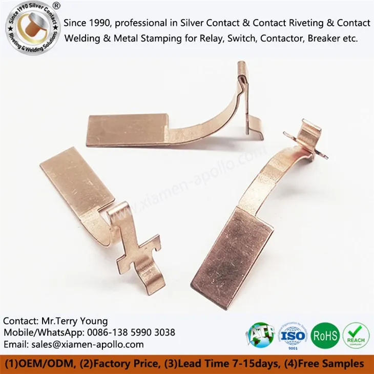 Peças estampadas de cobre metálico