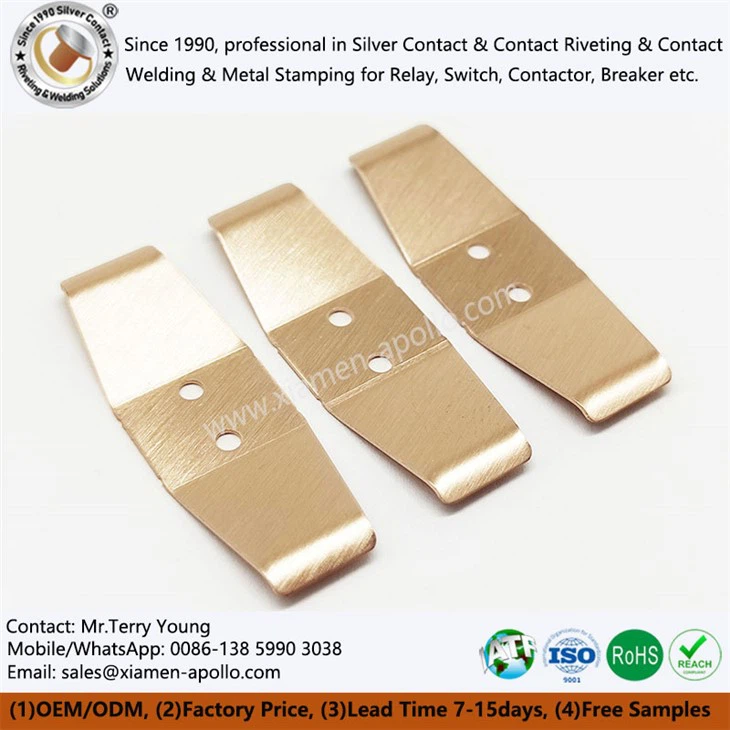Peças de contato de cobre de estampagem de metal