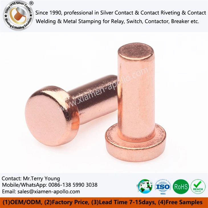 Electrical Copper Rivet Contacts