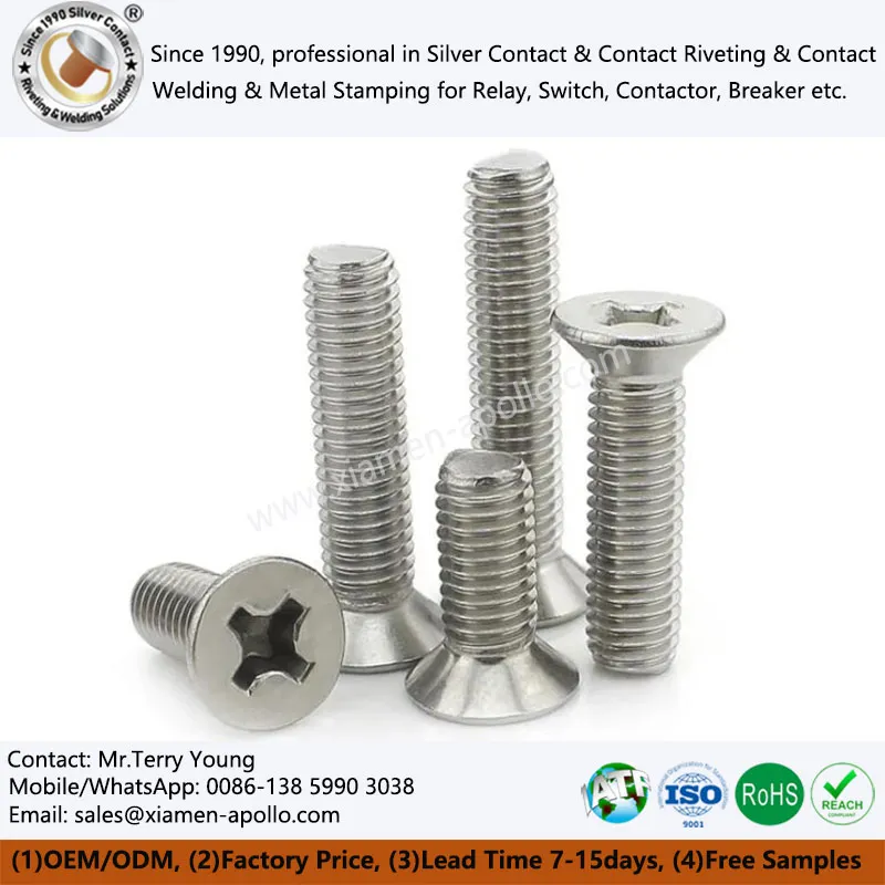 Parafusos de chapa metálica de aço inoxidável