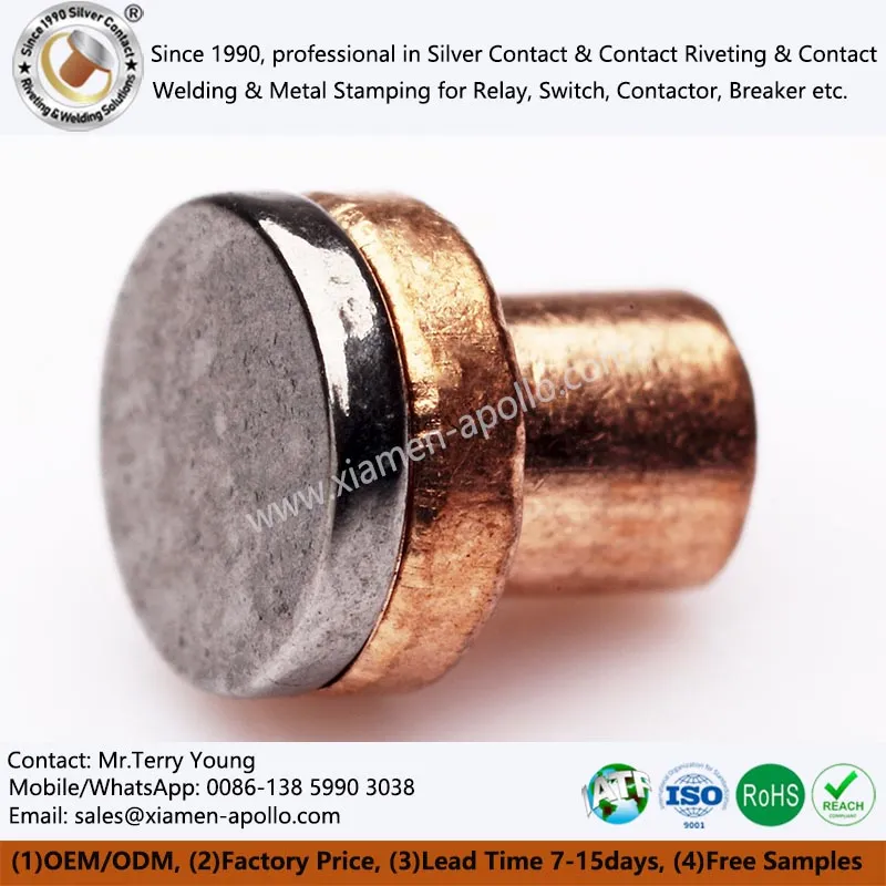 Pontas de contato de tungstênio-cobre